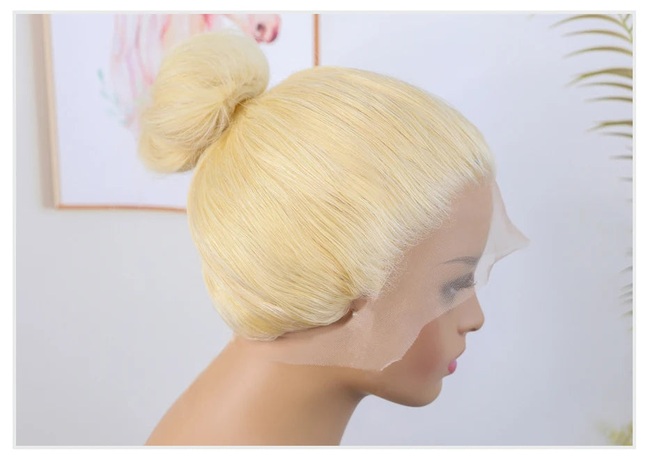 Real 13x4 13x6 HD Lace Frontal Wig 613 Blonde Lace Front Wig Human Hair Bone Straight Human Hair Wigs Pre Plucked with Baby Hair