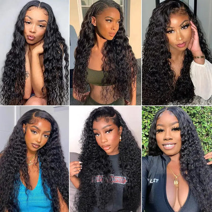 360 Full Lace Front Wigs Human Hair Invisible Strap Pre Plucked Bleached Konts Pre Cut Lace Deep Curly HD Lace Frontal Wig