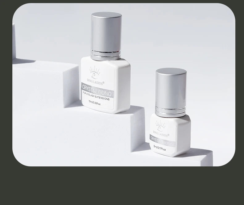 SONG LASHES Eyelash Extension Glue Individual False Lashes Transparent Clear Adhesive Kit for Professional Use 1-2 Sec Dry Time