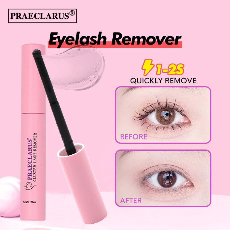 PRAECLARUS Remover For DIY Lashes  Eyelash Glue Remover Fast Removing No Irritation Lash Remover For Cluster DIY Makeup tools