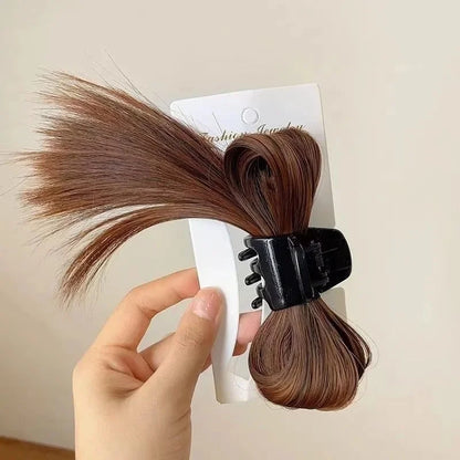 Elegant Feather Shaped Wig Hair Clip for Woemn Sweet Y2k Ponytail Clip Fashion Girl Wig Hair Clip