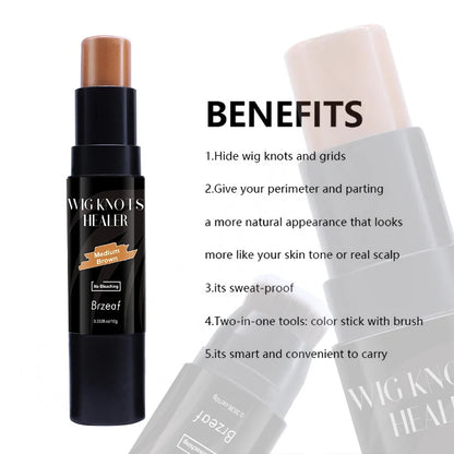 Nunify 10G Lace Tint Stick Swiss Lace Dyeing Stick With Soft Dyeing Brushes Light Brown Skin Color Frontal Lace Tint Mousse