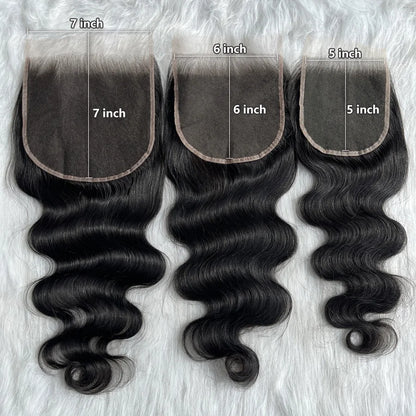 13x6 HD Lace Frontal Closure Melt Skin Invisible HD Transparent Lace 5x5 6x6 7x7 HD Closure Only Virgin Human Hair Pre Plucked