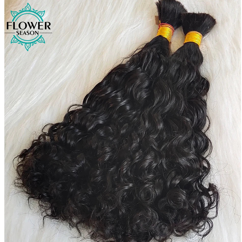 Bulk Hair For Braiding Human Hair Loose Wave Braids Hair Double Drawn Full End Bulk Human Hair Extensions 1/2/3Bundles No Weft