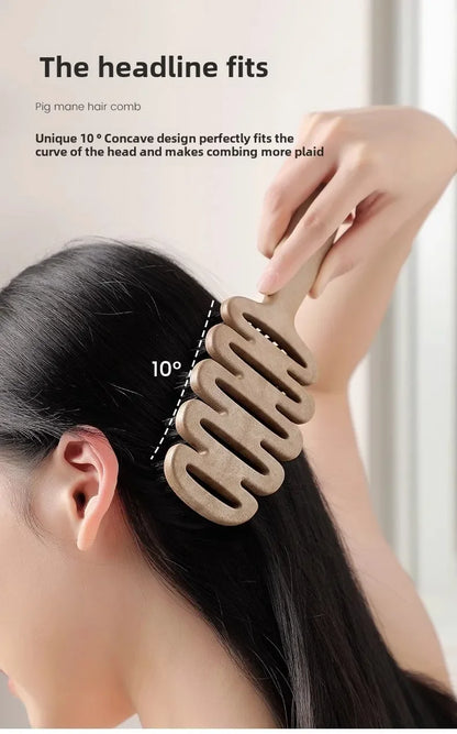 Boar Bristle Paddle Hair Brush Anti Static Comb Hairdressing Massage Comb Curly Hairbrush Salon Hair Styling Tools Makeup Tools