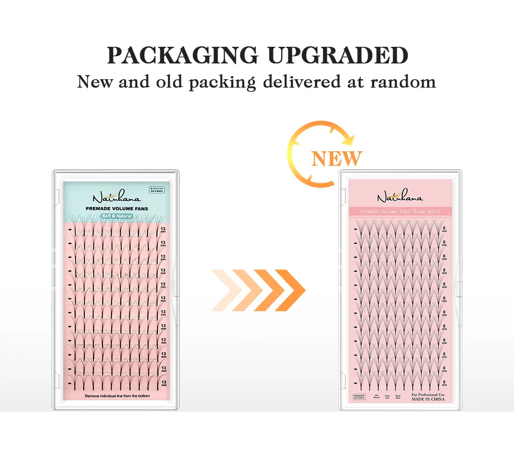 NATUHANA 3D 4D 5D 6D False Lashes Premade Russian Volume Fans Individual Faux Mink Pre made Volume Fans Eyelash Extensions