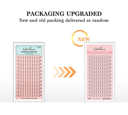 NATUHANA 3D 4D 5D 6D False Lashes Premade Russian Volume Fans Individual Faux Mink Pre made Volume Fans Eyelash Extensions