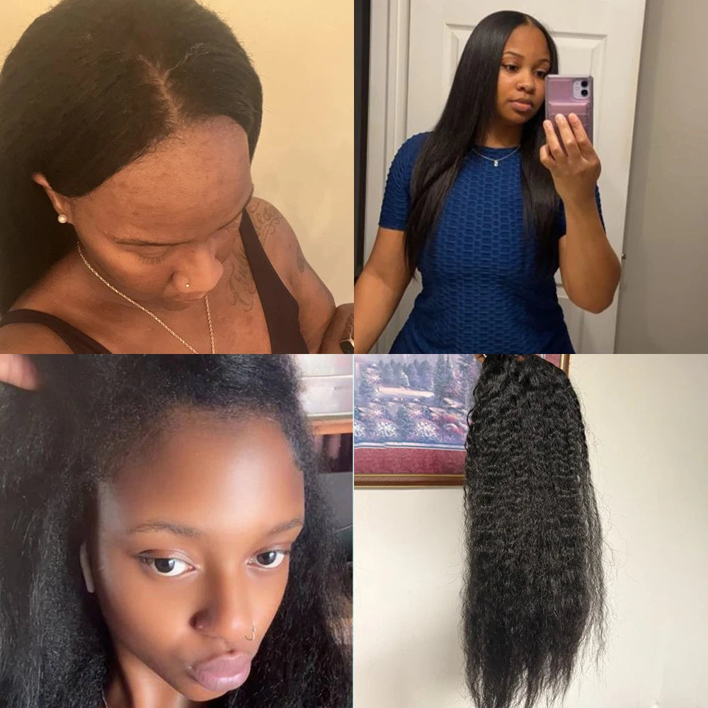 Mongolian Clip Ins Hair Extension For Black Women 100% Human Hair Full And Thick Hair Extension Jet Black Kinky Straight Hair