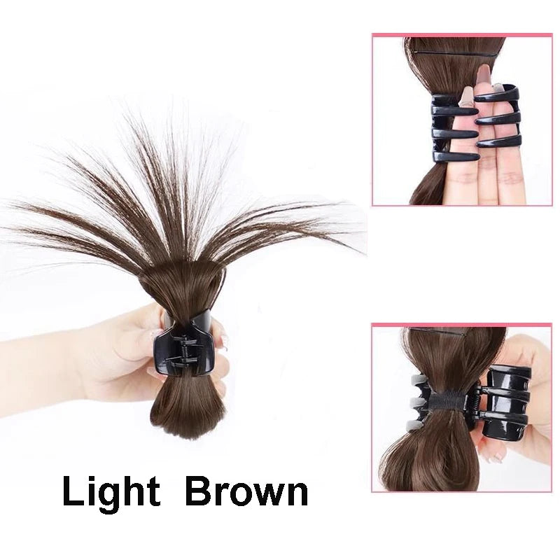 Sunslymei Synthetic Half-tie Claw Hair Crab Clip Wig Clip High Ponytail Hair Accessories