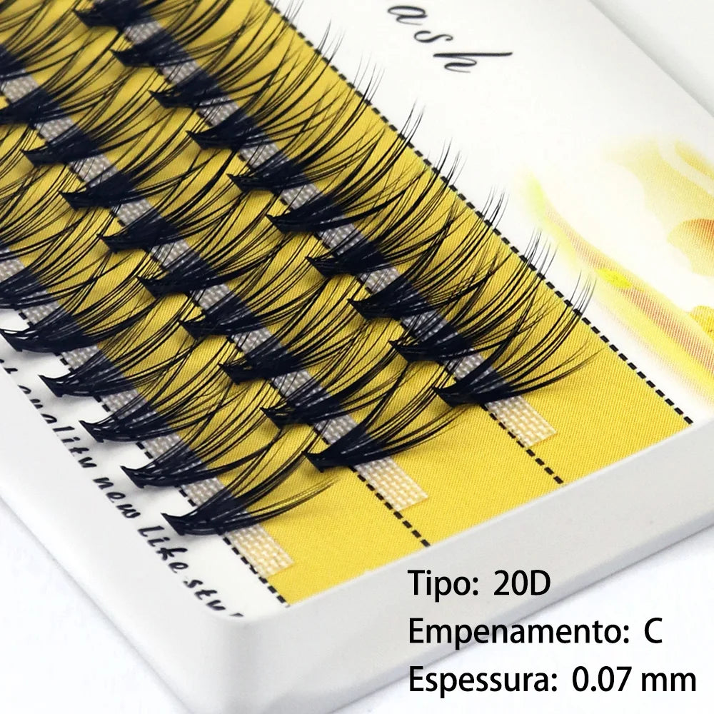 Natural mink eyelash extensions,  new 20D C/D/ L Curl lashes Cluster, personal eyelashes,  individual lashes ,makeup tools