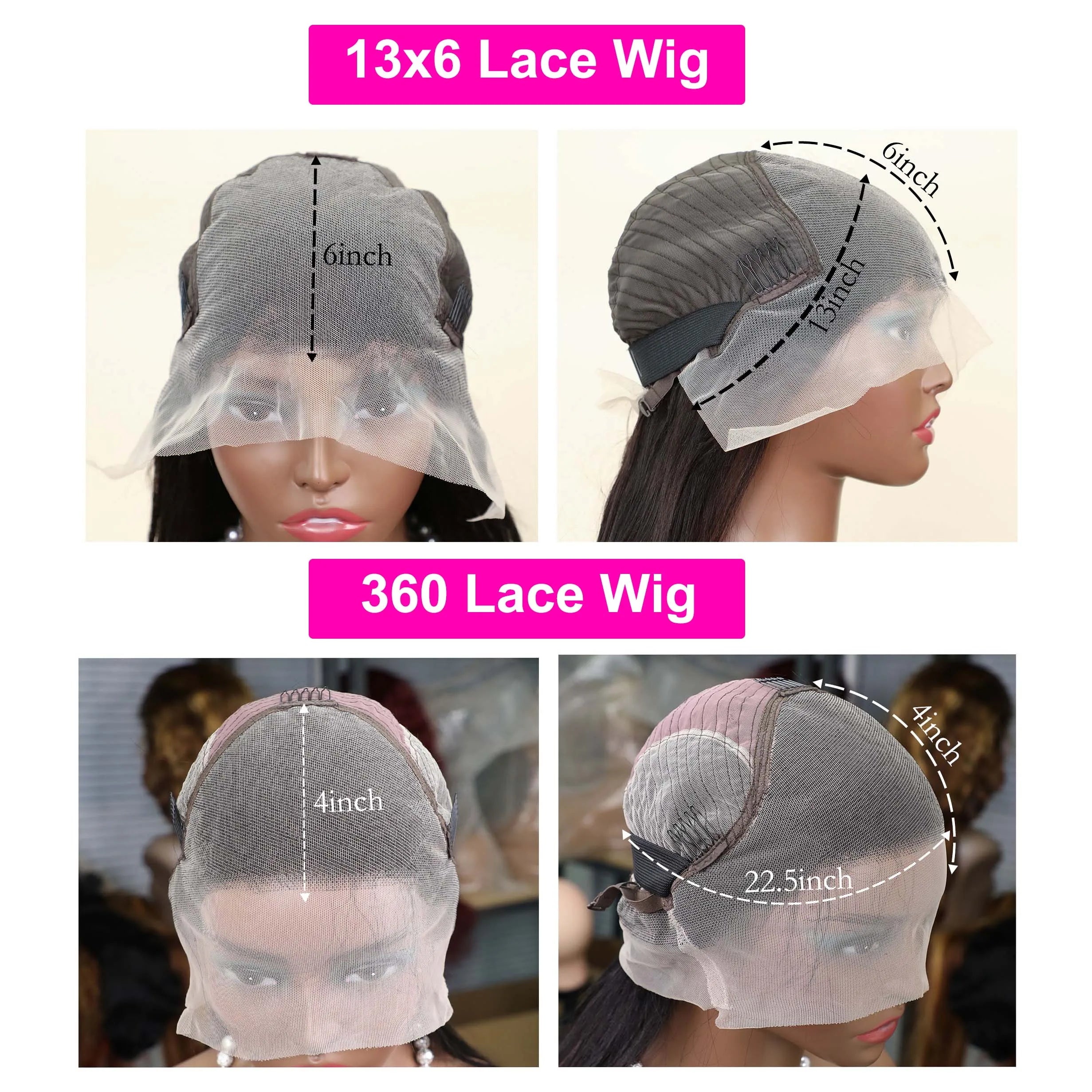 360 Full Lace Wig 13x6 Lace Front Human Hair Wigs For Women 30 34 Inch Brazilian Bone Straight Transparent Lace Frontal Wig 200%