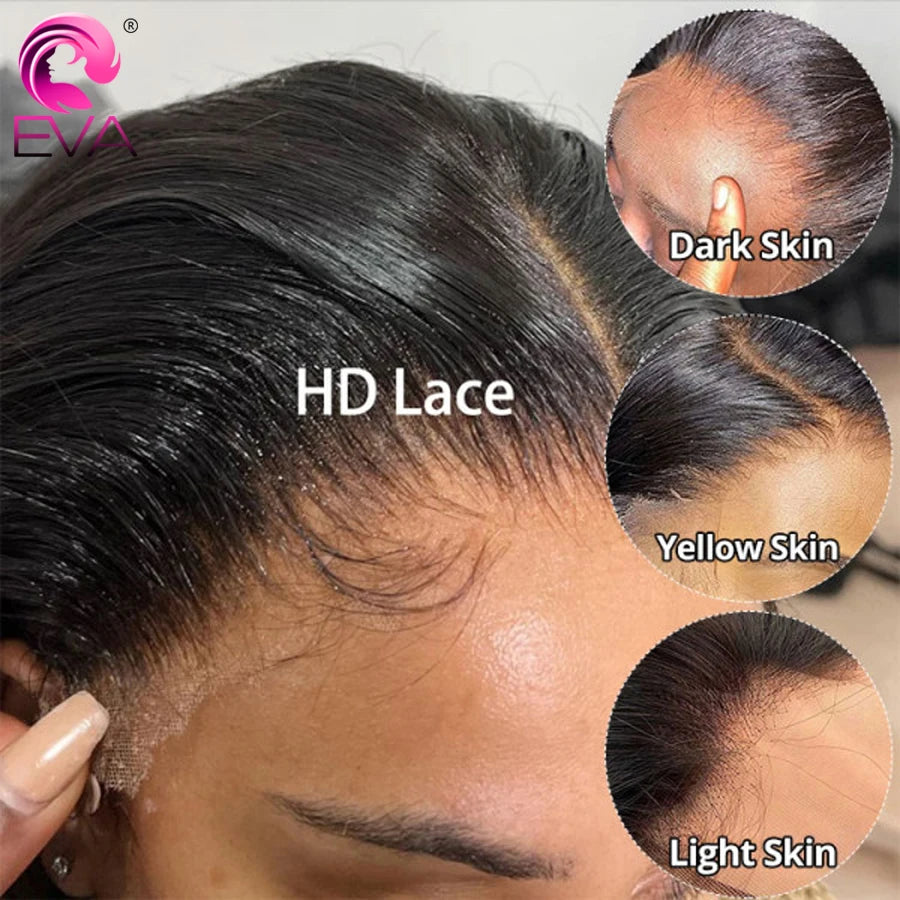 Invisible 5x5 HD Lace Closure Melt Skin Pre Plucked HD Transparent Lace Straight 6x6 7x7 HD Lace Closures Only 100% Human Hair