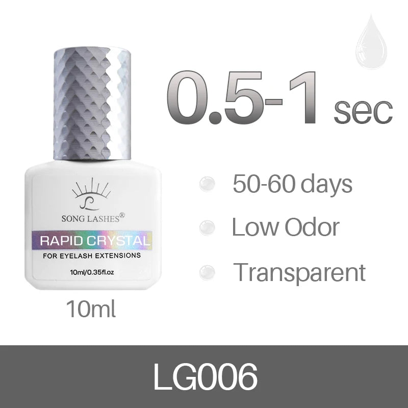 SONG LASHES Euelashes Glue 0.5 -1 Sec Drying For Eyelash Extensions  5ml transparent Clear Glue  False lash glue tools