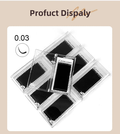 Faux Mink  8-25mm Natural Soft Lashes Bulk Wholesale Individual Lash 0.03MM Premium Mega Volume Eyelash Extensions Makeup