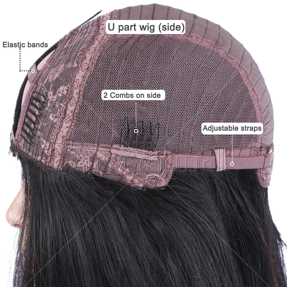 Kinky Curly V Part Wig Human Hair Upgrade Upart Wig No Leave Out Thin Part Kinky Curly Human Hair Wig 1x3 V-Part Wig 180%Density