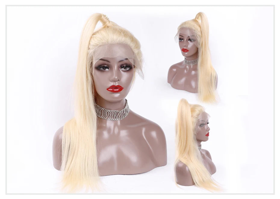 Real 13x4 13x6 HD Lace Frontal Wig 613 Blonde Lace Front Wig Human Hair Bone Straight Human Hair Wigs Pre Plucked with Baby Hair