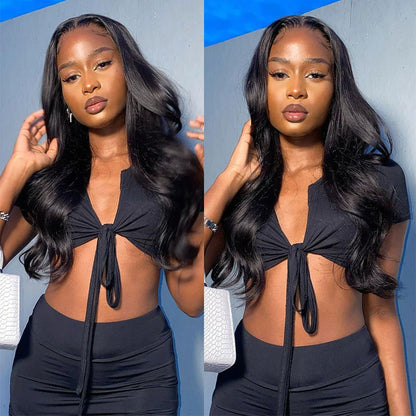 Body Wave Bundle With Frontal 13x4 HD Lace Peruvian 100% Human Hair Extension 3 Bundles With Closure Frontal Natural Color Hair