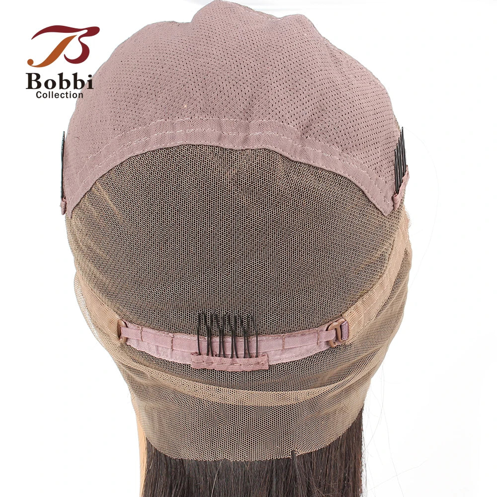 Full Lace Wig Human Hair Wig Silky Straight Pre-Plucked Transparent Lace Wig with Baby Hair Natural Color Virgin Remy Hair BOBBI