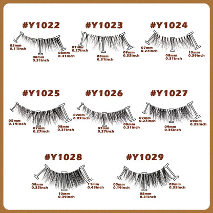 Cat Eye Lash 3/5/10 Pairs Half Lashes Natural Long False Eyelashes Wispy 3D Mink Lashes Volume Faux Cilios Extension Makeup Tool