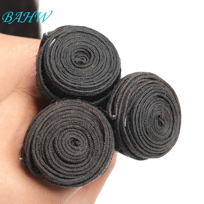 BAHW Hair Indian Raw Hair Body Wave Hair 1/2/3 PCS Bundles 100% Virgin Human Hair Extensions Natural Color Short inch For Women