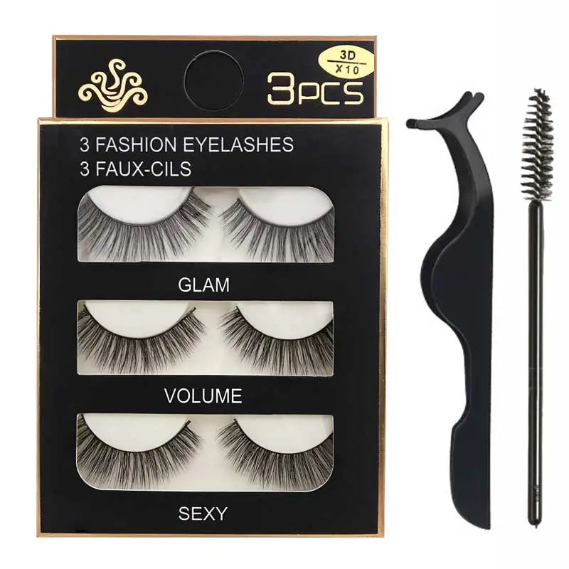 Eyelashes 3d mink lashes natural long make up false eyelashes eyelash brushes makeup eye lashes tweezers 3d lashes maquiagem