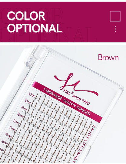 Wispy Fairy Eyelashes Individual Cluster Spikes Lash Wispy Premade Russian Matte Promade Wispy Spikes False Eyelash Extensiones