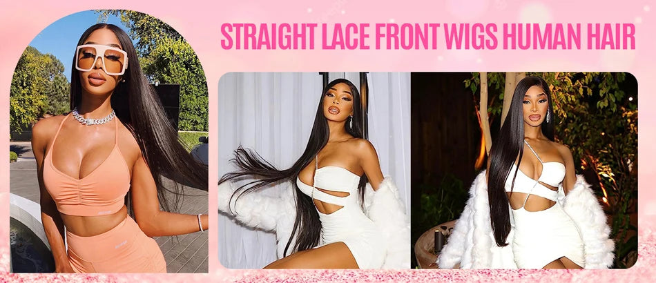 13x6 HD Lace Frontal Wig Straight Glueless Human Hair Wigs 13x4 Lace Front Wig Human Hair for Black Women 5x5 Lace Closure Wig