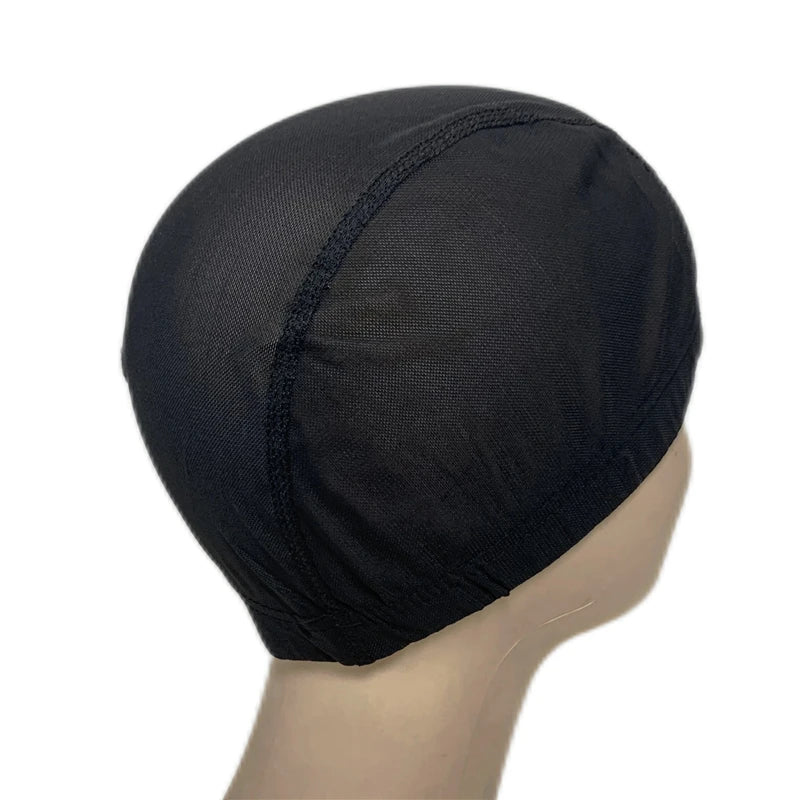 1PC 2X4 inch U part MONO/Lace Spandex Mesh Dome Wig Cap For Making wig Elastic Dome Mesh Cap small holes Dome caps for men women