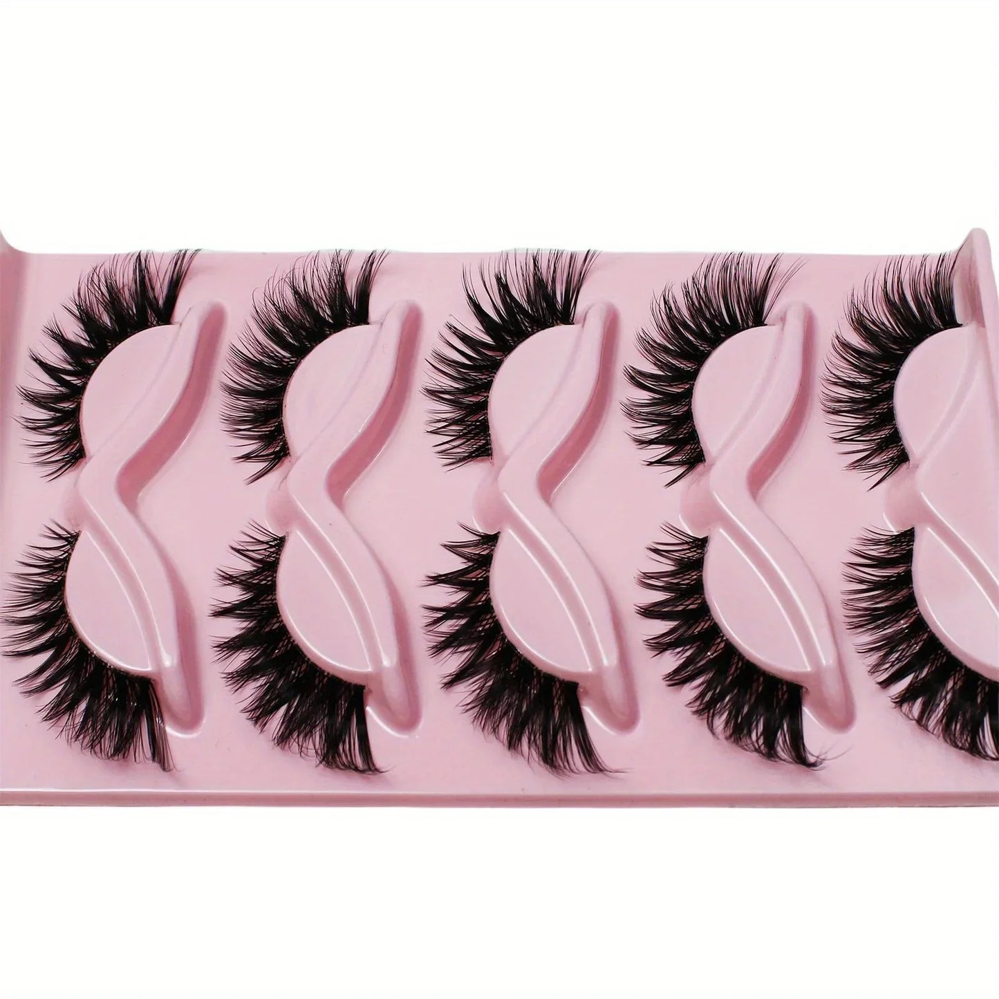 3Boxes(15Pairs) Cat Eye Lashes Fake Eyelashes Clear Band Lashes Natural Look Wispy False Eyelashes Full Strip Lashes