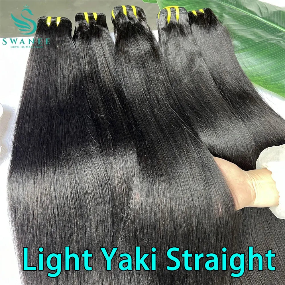 Light Yaki Straight 12A Vietnam 100% Unprocessed Human Hair Extensions Wholesale for Black Human Hair Weave Bundle Salon Supply