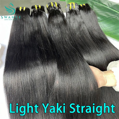 Light Yaki Straight 12A Vietnam 100% Unprocessed Human Hair Extensions Wholesale for Black Human Hair Weave Bundle Salon Supply
