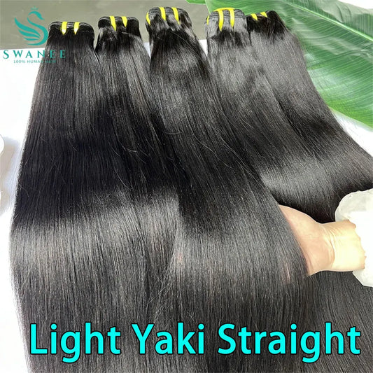 Light Yaki Straight 12A Vietnam 100% Unprocessed Human Hair Extensions Wholesale for Black Human Hair Weave Bundle Salon Supply