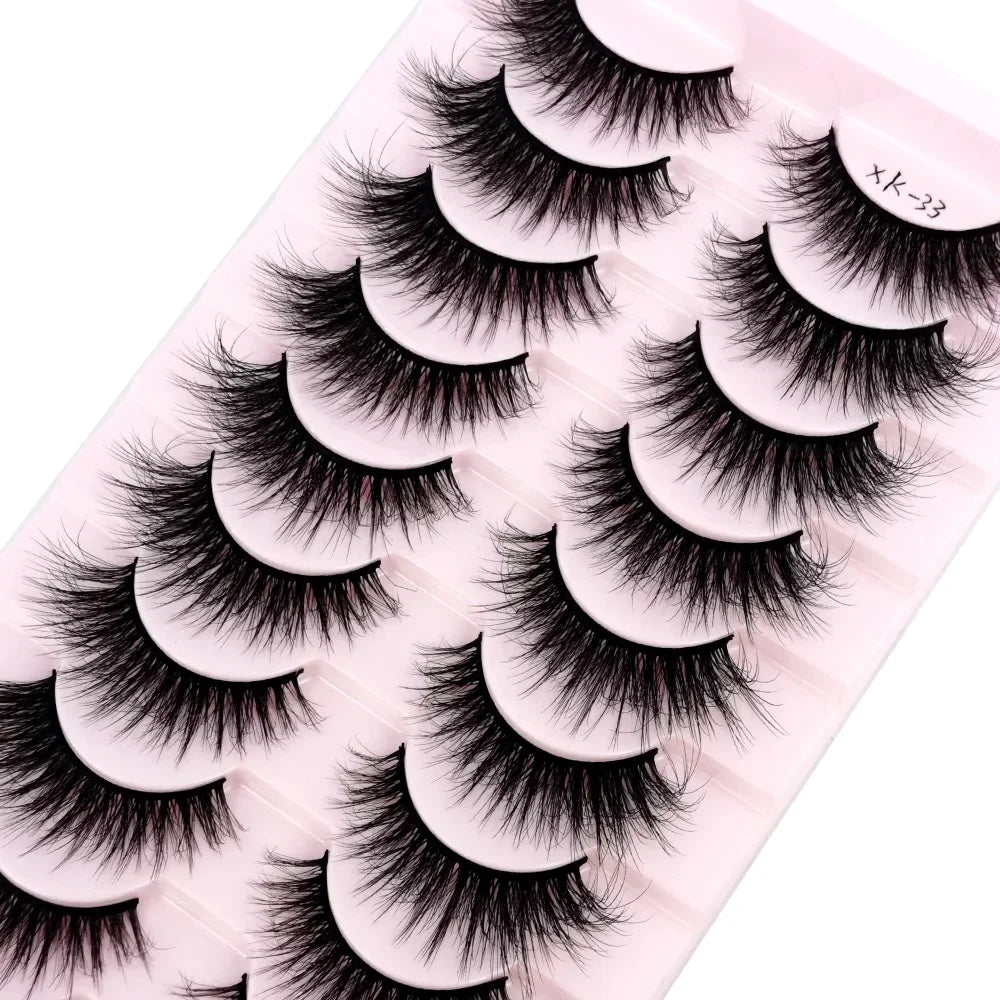 New 10 Pairs Crisscross Half Eye Lashes Natural False eyelashes Handmade 3D Mink Lashes Makeup Tools Reusable Eyelash Extension