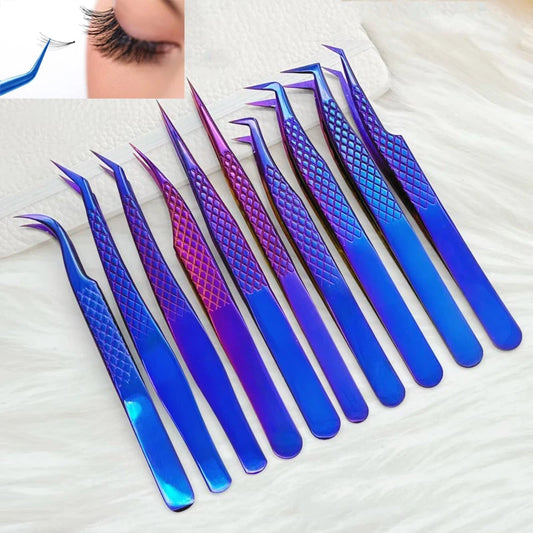 1PC Eyelash Extension Tweezers Lash Applicator Tool Stainless Curved Straight For Eyelash Tongs False Clip Makeup Nail Art Tool