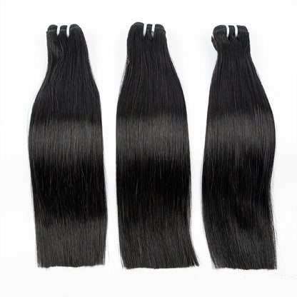 16A Vietnamese Virgin Hair Double Drawn Bone Straight Hair Bundles with 2x6/5x5 HD Lace Closure 100% Raw Human Hair Bundles