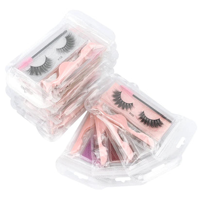 3D Mink Lashes Wholesale Natural Wispy False Eyelashes Makeup Beauty Soft Lashes in Bulk Long Lasting Volume Cilia Mink Eyelash