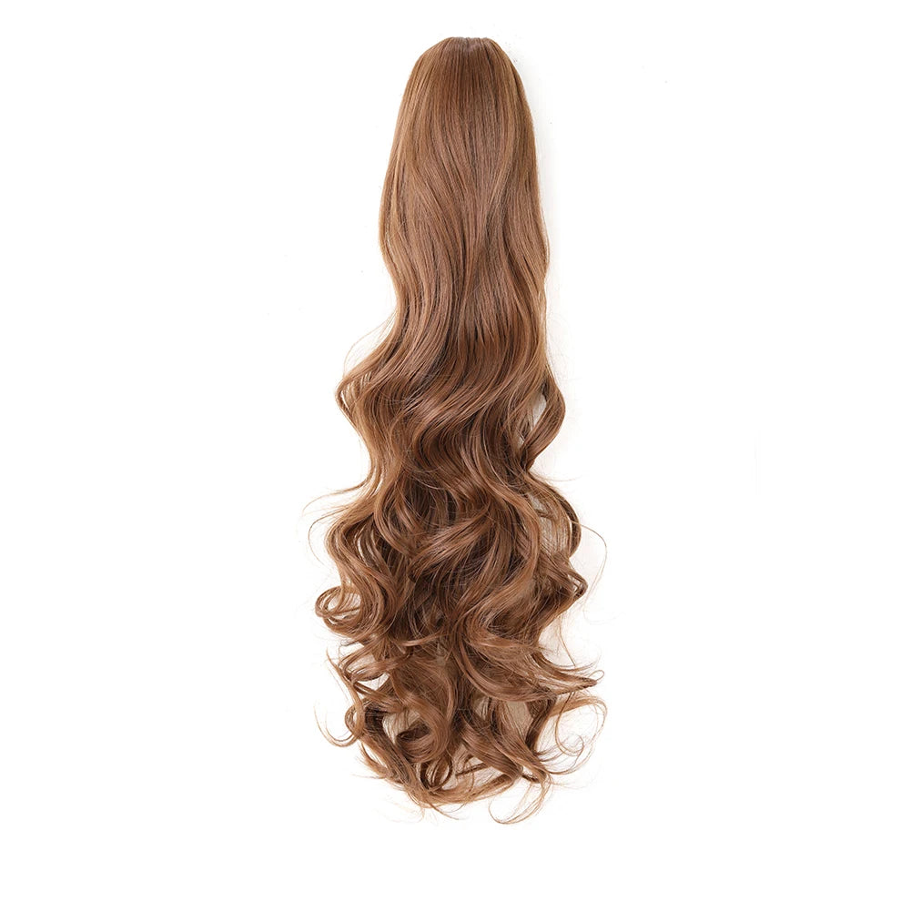Ponytail Extension Synthetic Claw Clip in Hairpiece Curly Wavy Ponytail Hair Extensions Long Pony Tail Hairpiece for Women