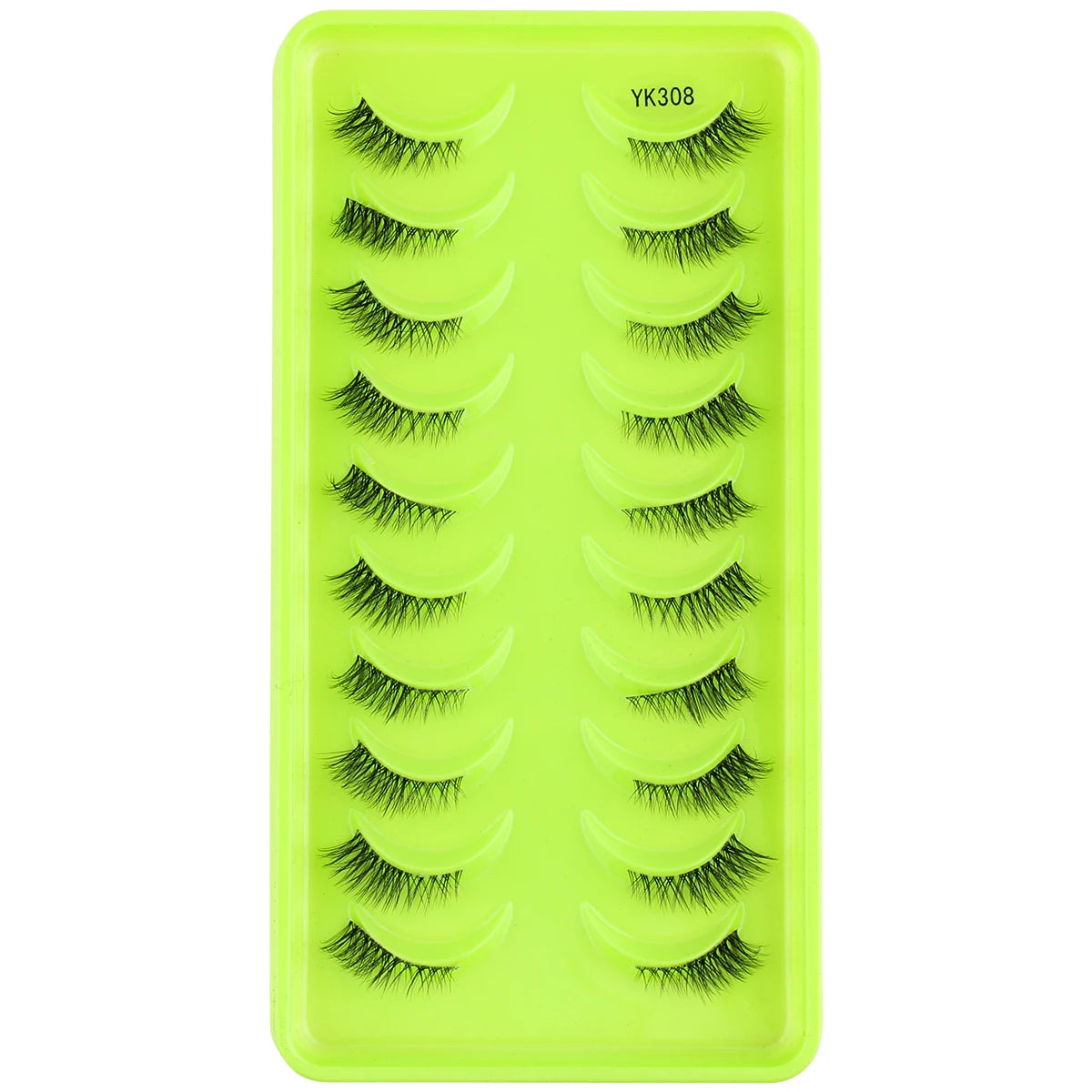 3D Mink Lashes 3/10 Pairs Cat Eye Half Lashes Natural Long False Eyelashes Strip Makeup Soft Fake Eyelash Extension Make Up Tool