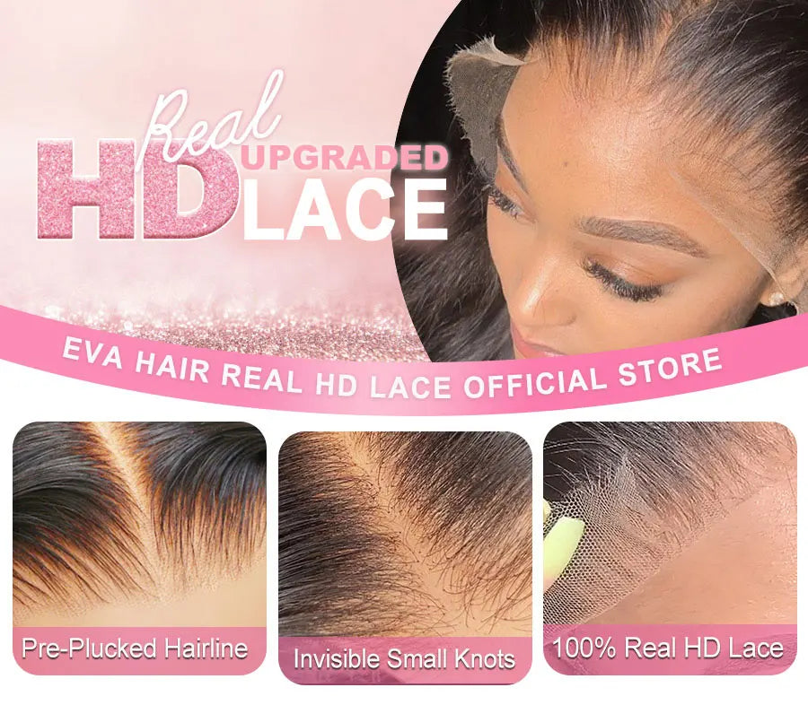 13x6 HD Lace Frontal Closure Melt Skin Invisible HD Transparent Lace 5x5 6x6 7x7 HD Closure Only Virgin Human Hair Pre Plucked