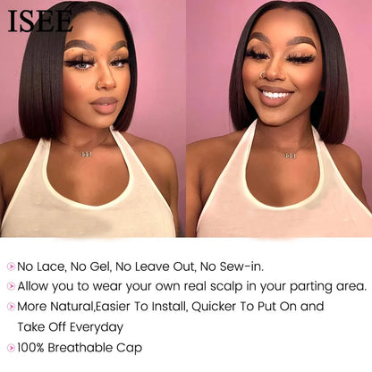 V Part Wig Human Hair No Leave Out Brazilian Straight Human Hair Wigs for Women Wigs Glueless Virgin 180%% Density