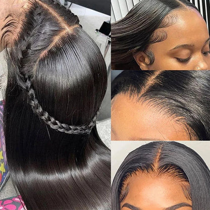 13x6 HD Lace Frontal Wigs Straight Lace Front Human Hair Wigs For Women Transparent Lace Wig 13x4 Human Hair 180% High Density