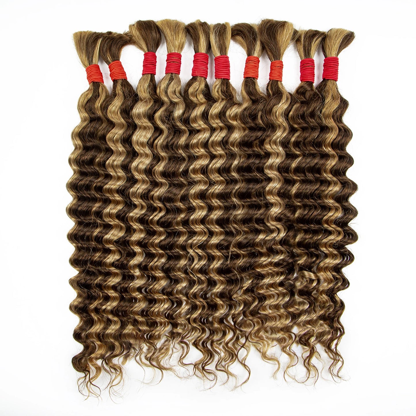 Deep Wave Bulk Human Hair for Boho Braids No Weft 100% Virgin Human Hair Bulk for Braiding Curly Extension Bundles for Women