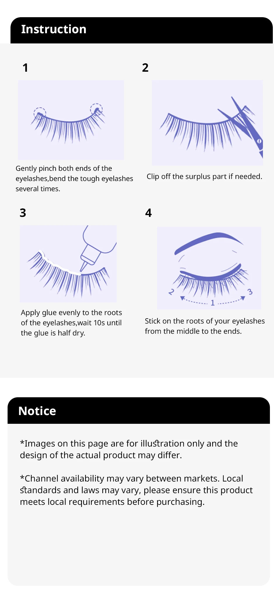 5 Pairs 2Colors Natural Look Lashes with Clear Band Short Fake Eyelash Pack by Outopen