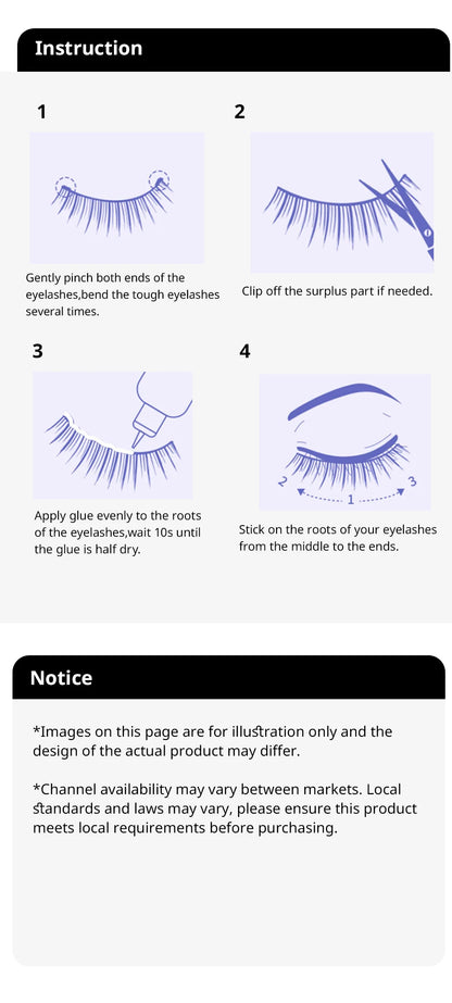 5 Pairs 2Colors Natural Look Lashes with Clear Band Short Fake Eyelash Pack by Outopen