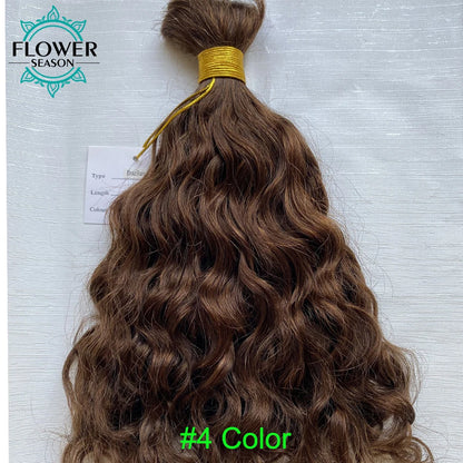 Bulk Hair For Braiding Human Hair Loose Wave Braids Hair Double Drawn Full End Bulk Human Hair Extensions 1/2/3Bundles No Weft