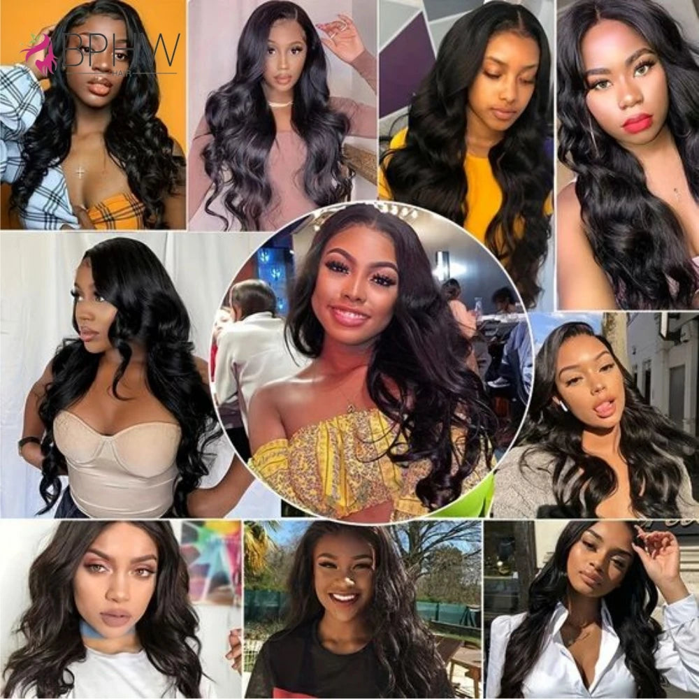 Body Wave Frontal With Bundles Human Hair Brazilian Remy Human Hair Weave Bundles With 4x4 Lace Closure Hair Extension Weft BPHW