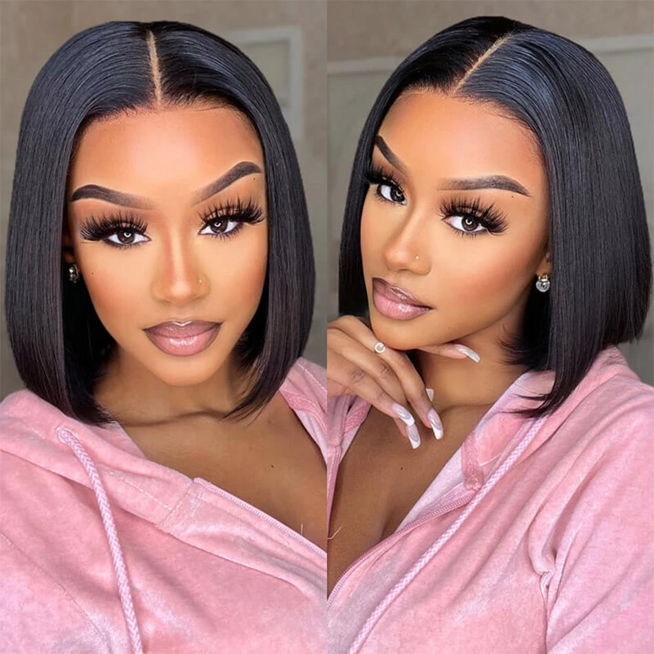 12A Malaysian Straight Bundles With Closure 3 Bundles With Closure Unprocessed Virgin Short Bob Tissage Bouclé Cheveux Humain