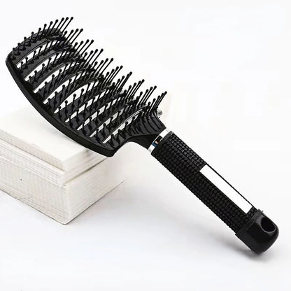 Hair Scalp Massage Comb Nylon Hairbrush Anti-Static Wet Curly Detangle Hair Brush Girls Salon Hairdressing Styling Brush Tool