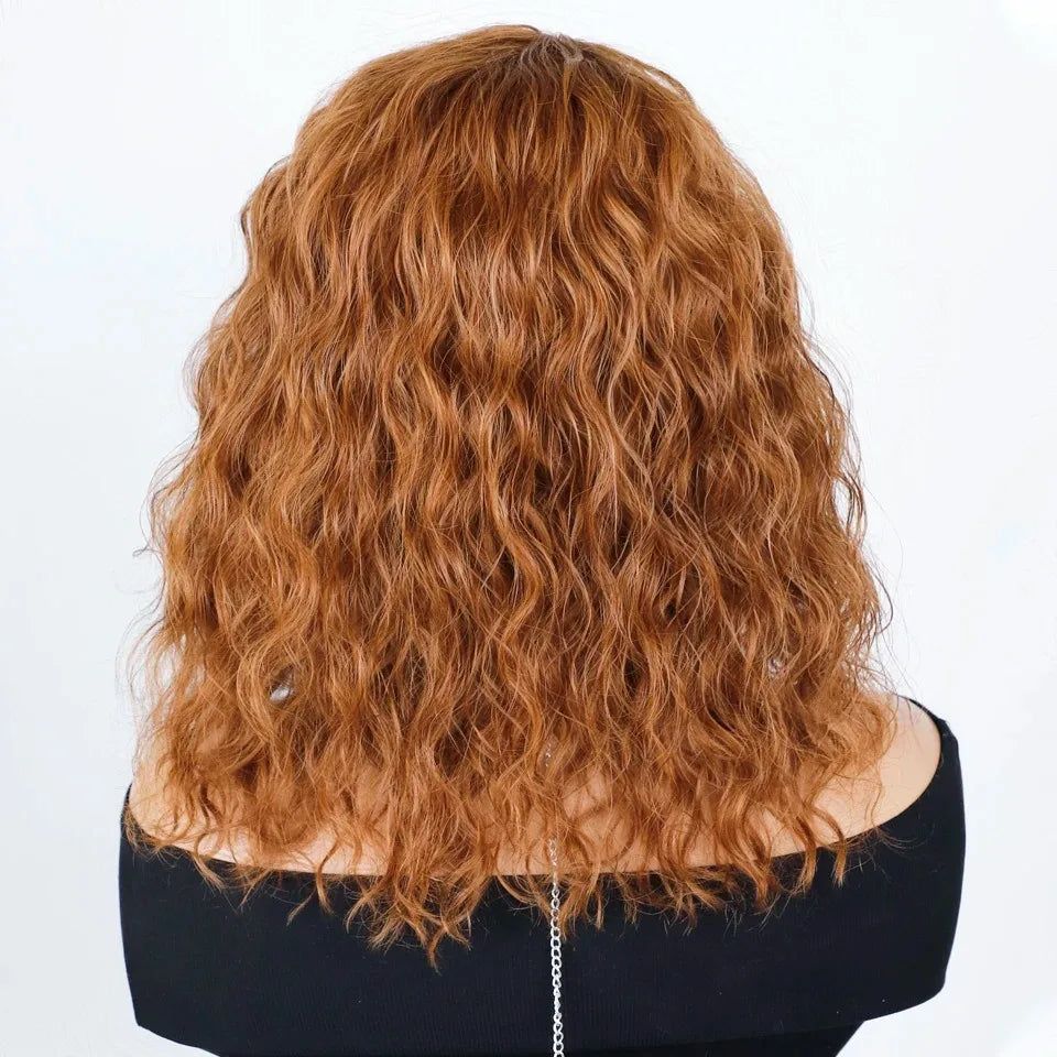 Top Human Hair Wigs Short Pixie Cut Natural Brown Multi Parting 100% Real Human Hair Wigs Perruques Cheveux Humains High Quality