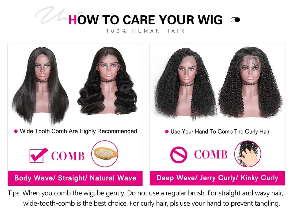 UNICE Hair Fluffy Loose Wave Wig With Curtain Bangs 7x5 Pre Cut Pre Bleached Glueless Wigs Human Hair Ready To Wear 180% Density